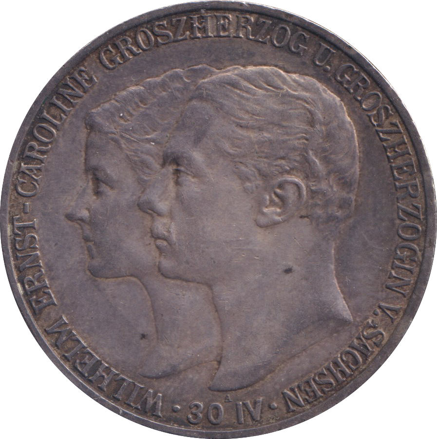1903 SILVER SAXE WEIMAR EISENACH 5 MARK