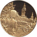 1974 SILVER GOLD PLATED WINSTON CHURCHILL FUNERAL MEDALLION