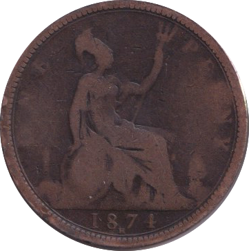 1874 PENNY ( FAIR )