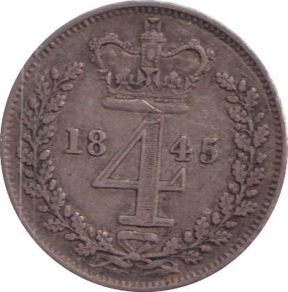 1845 MAUNDY FOURPENCE ( GF )