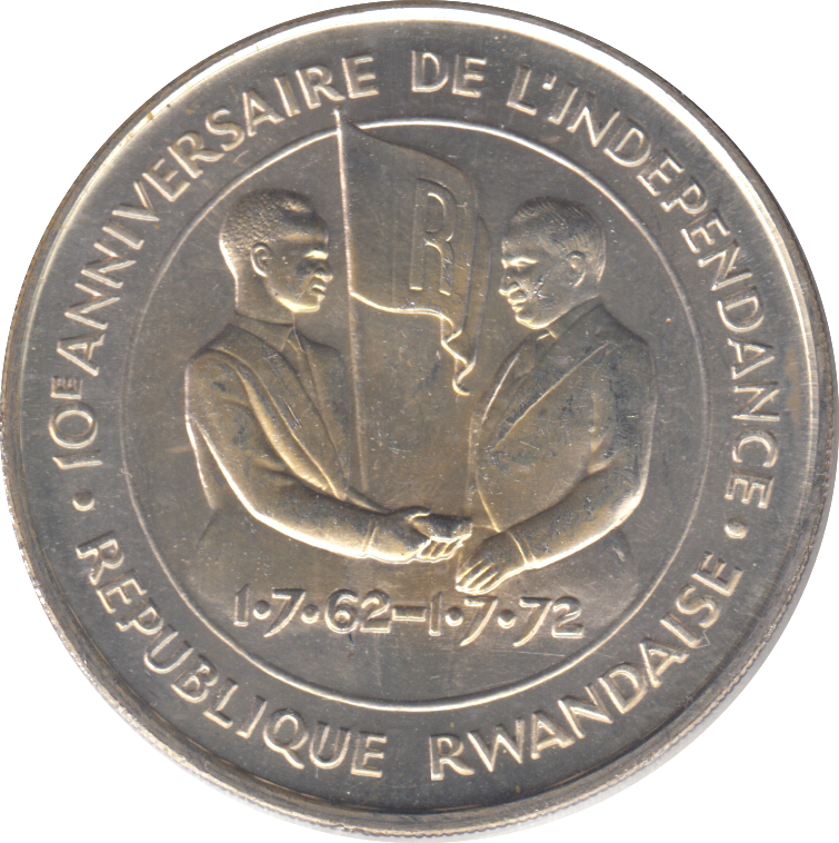 1972 SILVER 200 FRANCS RWANDA