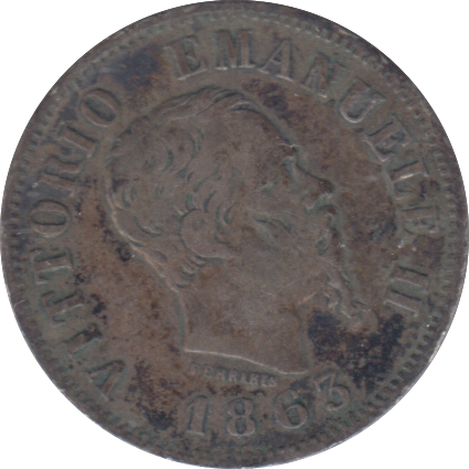 1863 ITALY 50 CENTESIMI