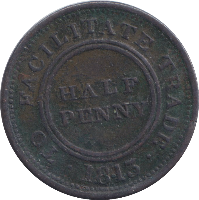 1813 WORCESTER HALFPENNY TOKEN