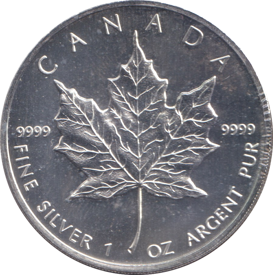 2007 1 OZ .999 FINE SILVER 5 DOLLARS CANADA