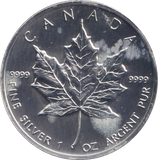 1998 1 OZ .999 FINE SILVER 5 DOLLARS CANADA