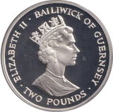 1993 SILVER PROOF TWO POUNDS BAILIWICK OF GUERNSEY