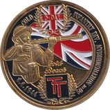 1944 MEDALLION D-DAY ENAMELLED GOLD BEACH BRITISH FORCES