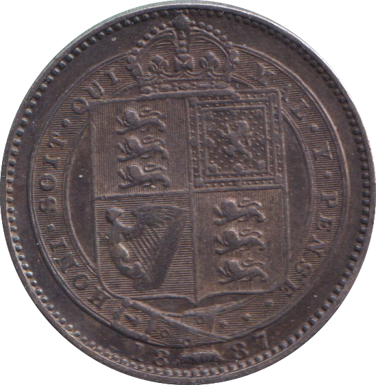 1887 SHILLING ( VF )
