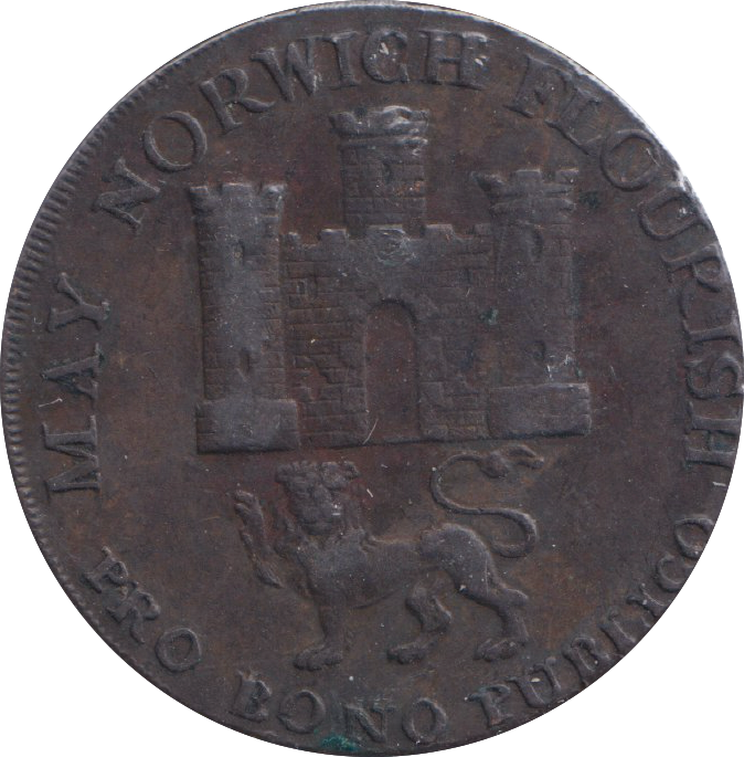 1792 HALFPENNY TOKEN NORWICH