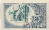 1937 10 PESTAS BANKNOTE SPAIN REF-1629