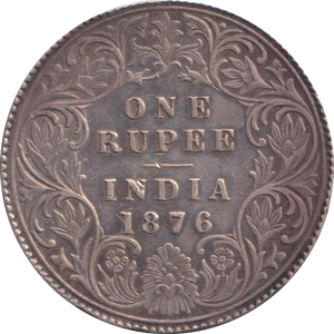 1876 SILVER ONE RUPEE INDIA