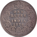 1876 SILVER ONE RUPEE INDIA