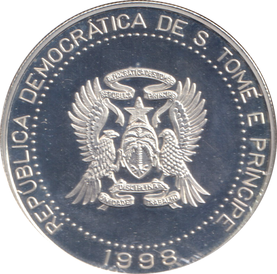 1988 SILVER SÃO TOMÉ AND PRÍNCIPE 2000 DOBRAS