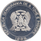 1988 SILVER SÃO TOMÉ AND PRÍNCIPE 2000 DOBRAS