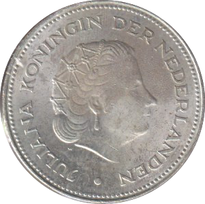 1970 SILVER NETHERLANDS 10 GULDEN