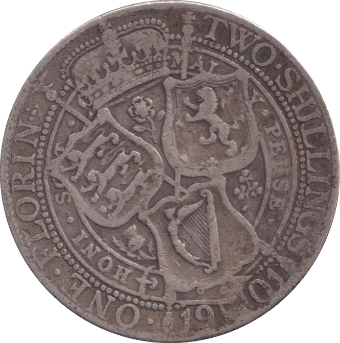 1901 TWO SHILLINGS ( FINE )