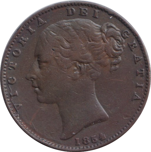 1854 FARTHING ( GVF )