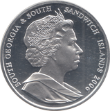 2006 SILVER PROOF TWO POUNDS 80 YEARS