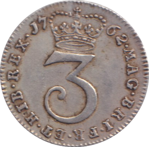 1762 MAUNDY THREEPENCE ( EF )