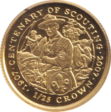 2007 GOLD PROOF 1/25 CROWN ISLE OF MAN