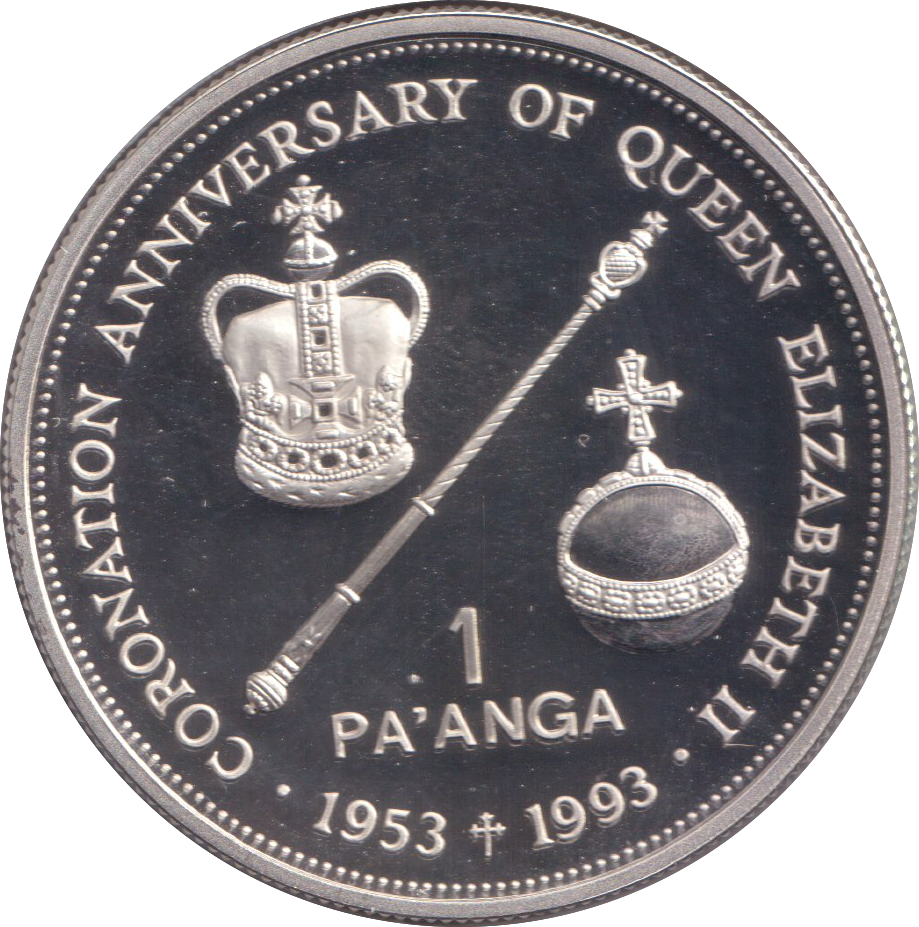 1993 SILVER PROOF ONE PA'ANGA KINGDOM OF TONGA
