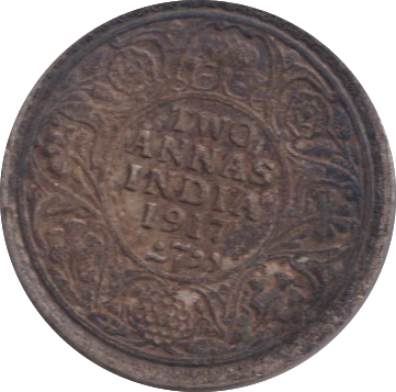 1917 2 ANNAS INDIA