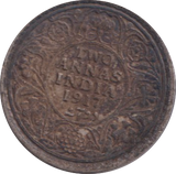 1917 2 ANNAS INDIA