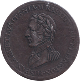 1812 CANADA WELLINGTON HALFPENNY TOKEN