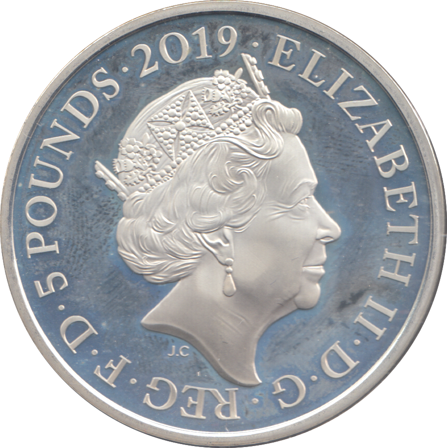 2019 SILVER PROOF FIVE POUNDS TOWER OF LONDON