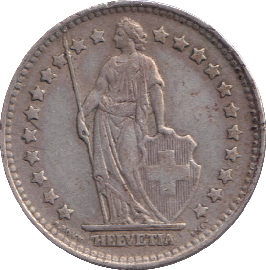 1946 SILVER ONE FRANC SWITZERLAND