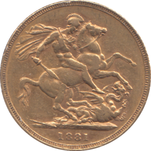1881 GOLD SOVEREIGN ( GVF ) MELBOURNE MINT