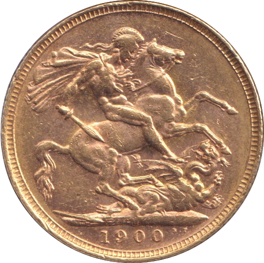1900 GOLD SOVEREIGN ( EF )
