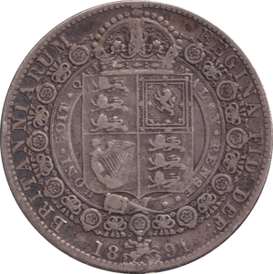 1891 HALFCROWN ( GF )