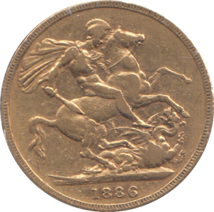 1886 GOLD SOVEREIGN ( VF ) MELBOURNE MINT