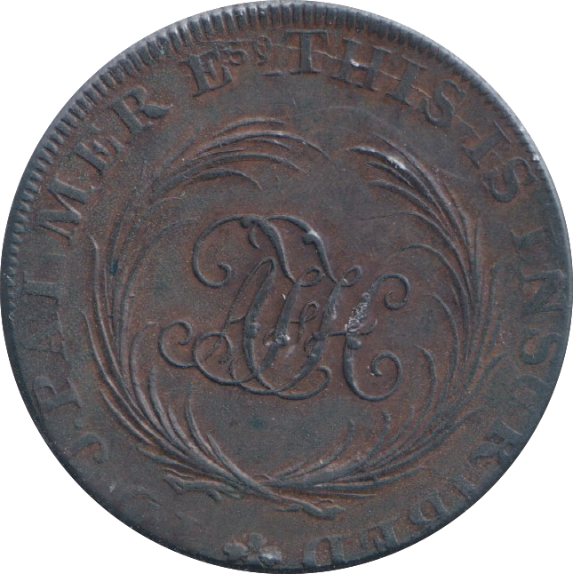 1795 HALFPENNY TOKEN MAIL COACH