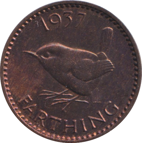 1937 FARTHING ( PROOF )
