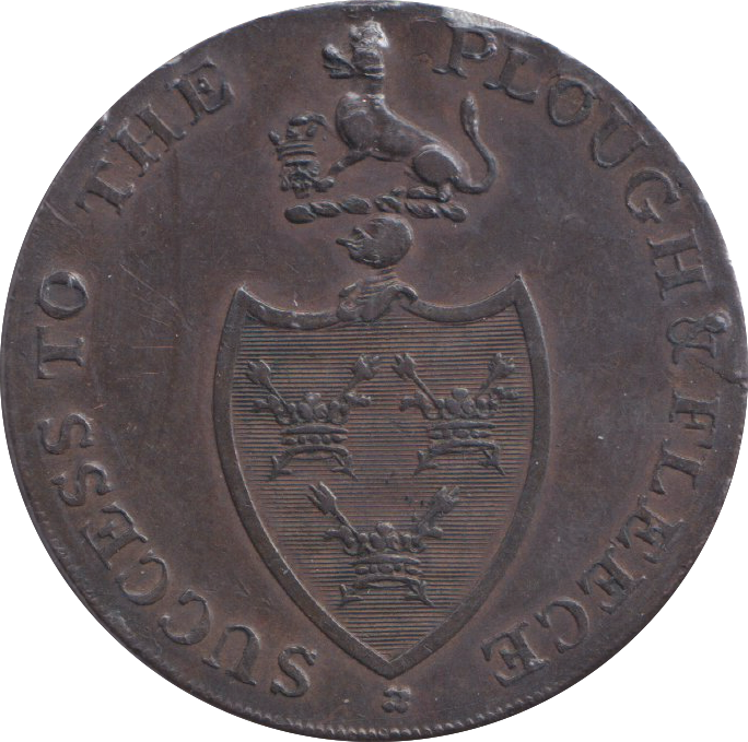 1793 HALFPENNY TOKEN BURY ST EDMUND