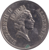 1995 FIVE POUNDS QUEEN ELIZABETH THE QUEEN MOTHER ALDERNEY