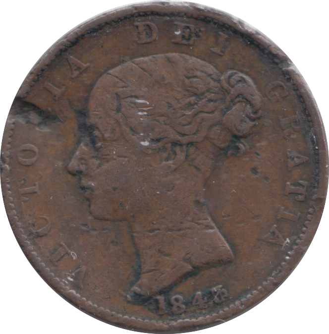 1843 HALFPENNY ( FINE )