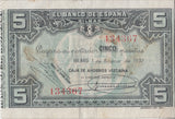 1937 5 PESTAS BANKNOTE SPAIN REF-1631