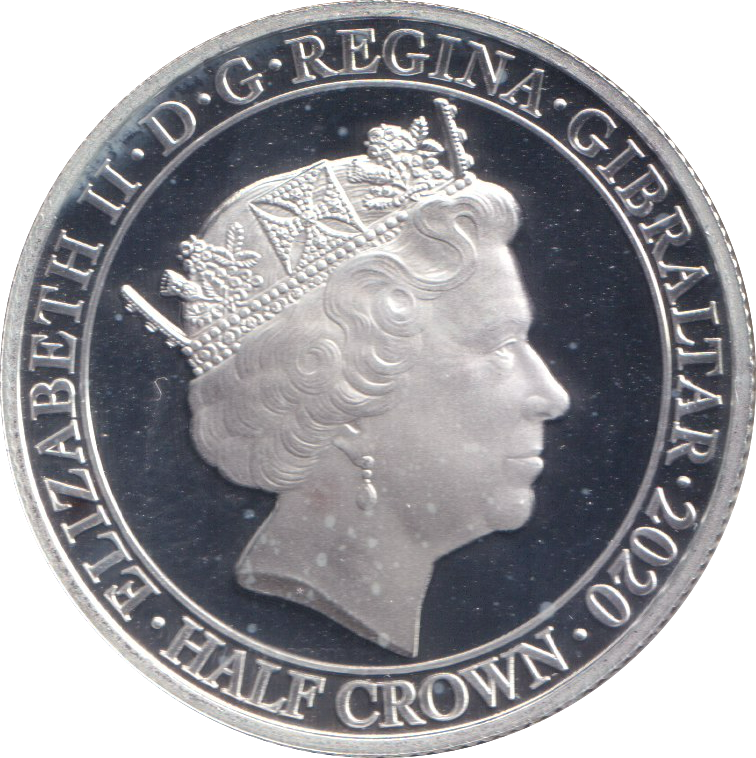 2020 SILVER PROOF HALF CROWN GIBRALTAR