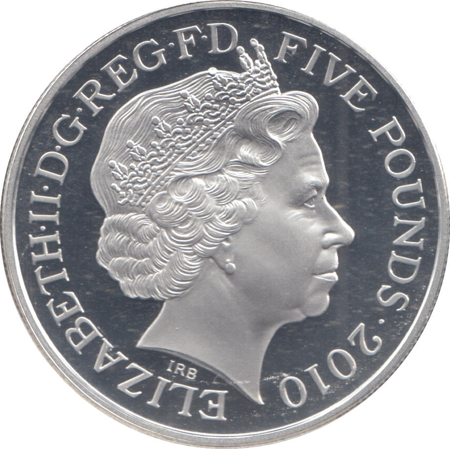 2010 SILVER PROOF FIVE POUNDS LONDON OLYMPICS