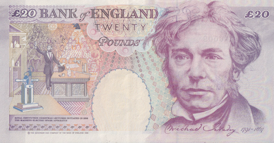 TWENTY POUNDS BANKNOTE KENTFIELD REF £20-18 ( AUNC )