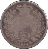 1834 SIX PENCE ( NF )