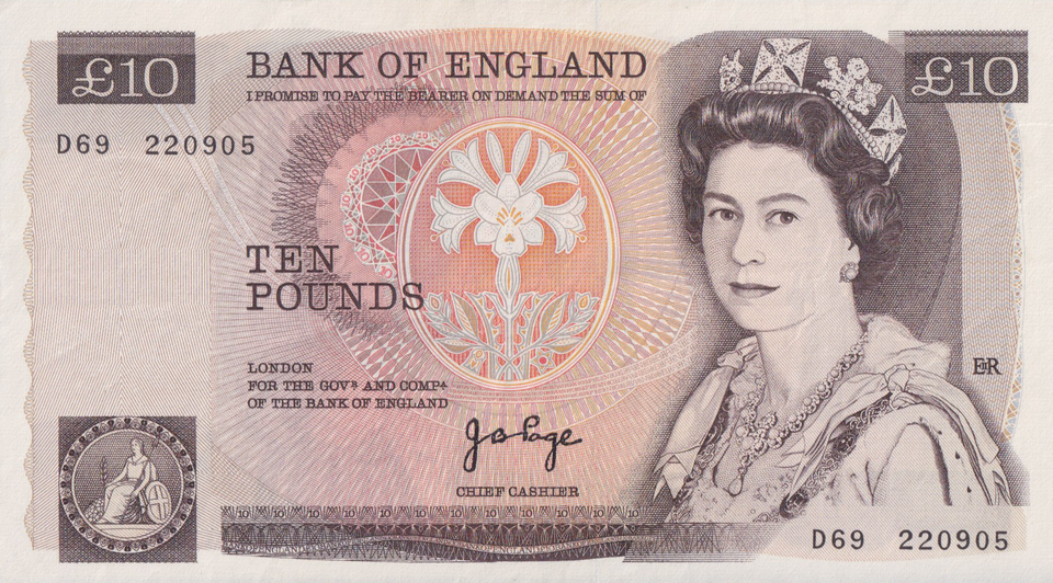 TEN POUNDS BANKNOTE PAGE REF £10-29 ( EF )