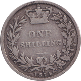1874 SHILLING ( GF )
