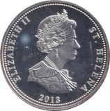 2013 SILVER PROOF 25 PENCE ST GEORGE AND THE DRAGON ST. HELENA
