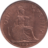 1961 PENNY ( UNC )