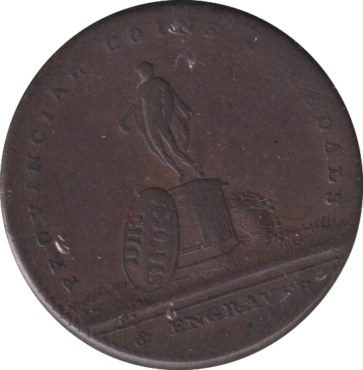 1791 FARTHING TOKEN BIRMINGHAM DIE SINKER COIN MAKER