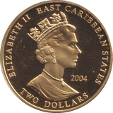 2004 TWO DOLLAR EAST CARIBBEAN ISLANDS HENRY VII